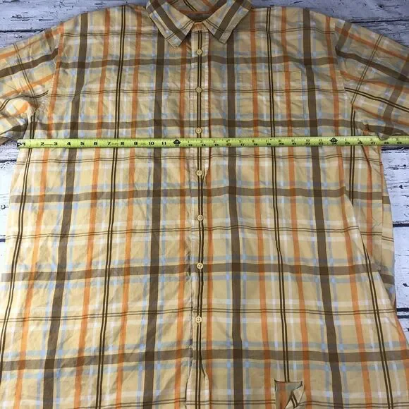 Enyce Shirt Men 3XL Plaid Button Up Short Sleeve Collared Cotton Polyester Shirt - Picture 7 of 10